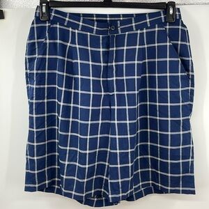 Vintage 90’s Elisabeth by Liz Claiborne Navy Windowpane Shorts - Size 14